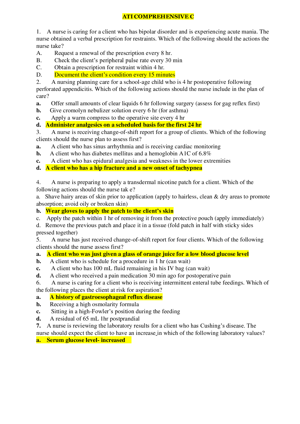 Preview image of ATI COMPREHENSIVE C document